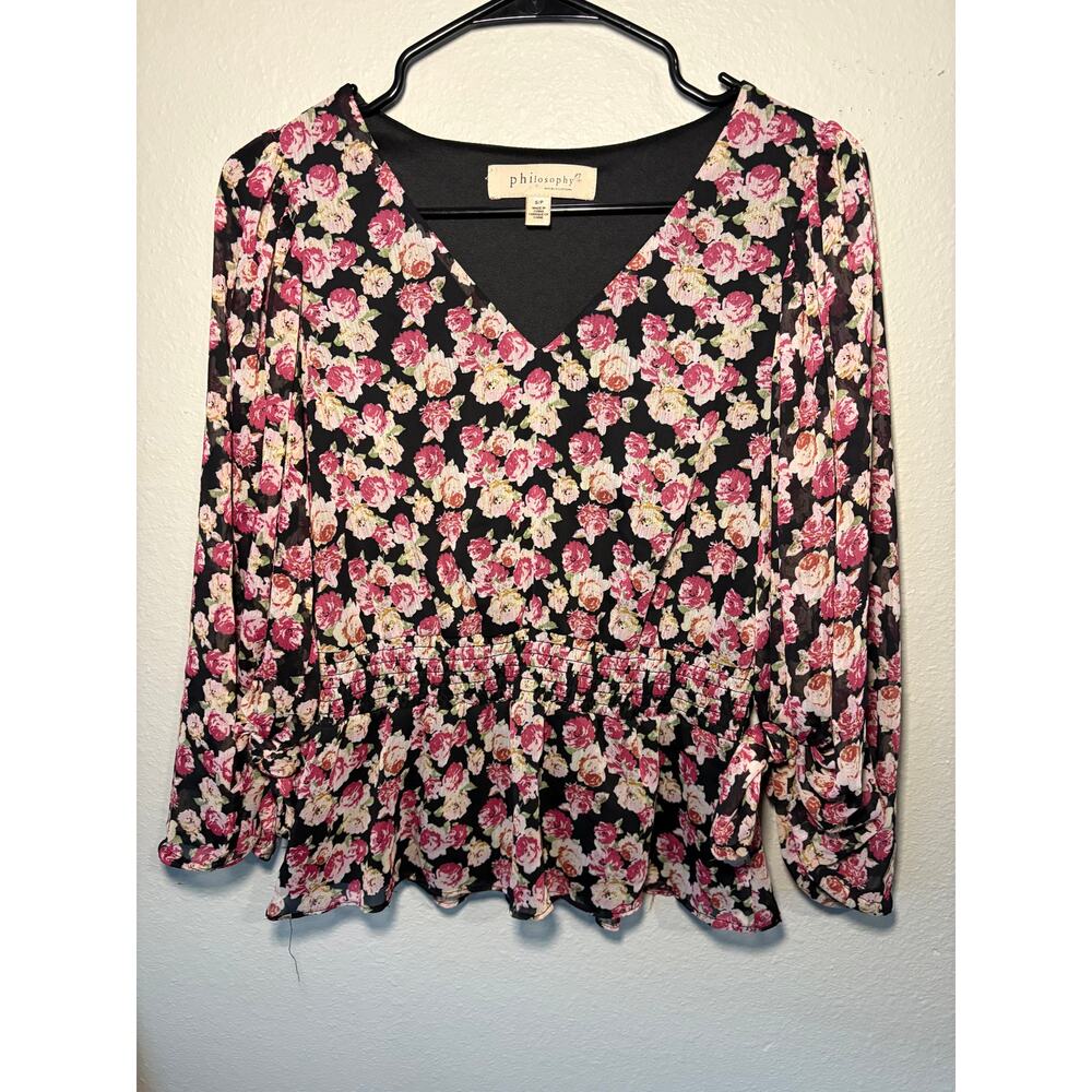 Philosophy long sleeve blouse